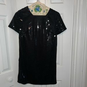 C. Luce black sequin mini dress